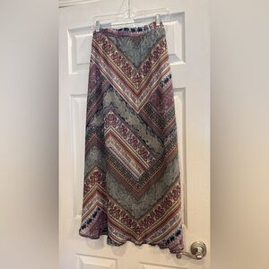 Bohemian Chevron Maxi Skirt
